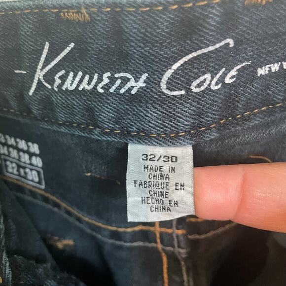 Kenneth Cole Dark Wash Straight Leg Men's Jeans Dark Denim Size 32x30 - Picture 3 of 7